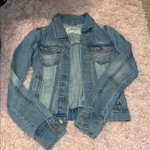 Light wash denim jacket